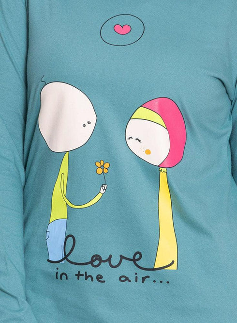 Green Olive Printed Long - Sleeve Design 35 - Khotwh